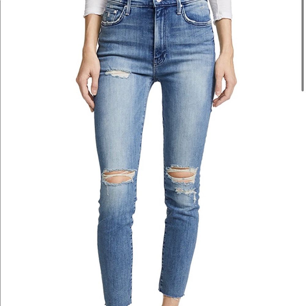 MOTHER THE SWOONER ANKLE FRAY JEAN